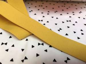 Blød elastik - velegnet til undertøj, 2,5 cm - ensfarvet, varm gul
